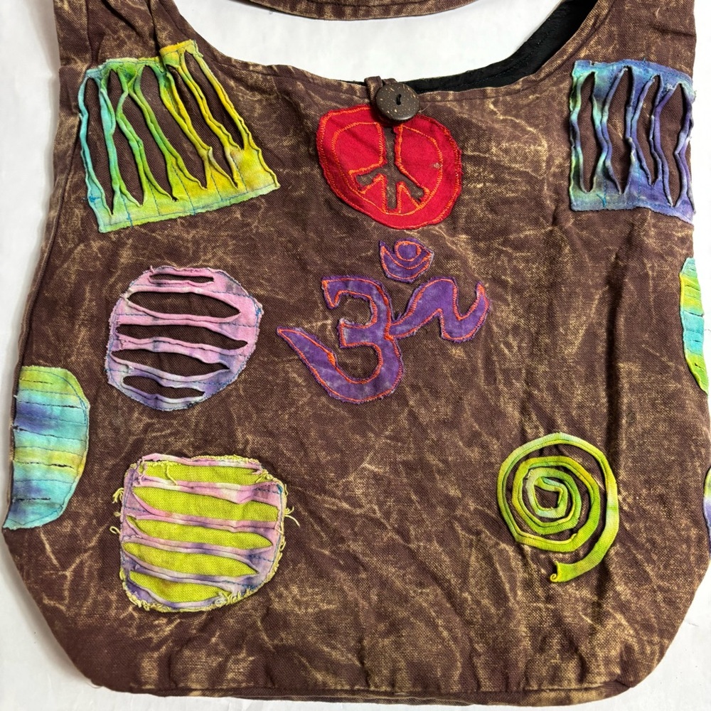 Brown Patchwork Bag - image 2